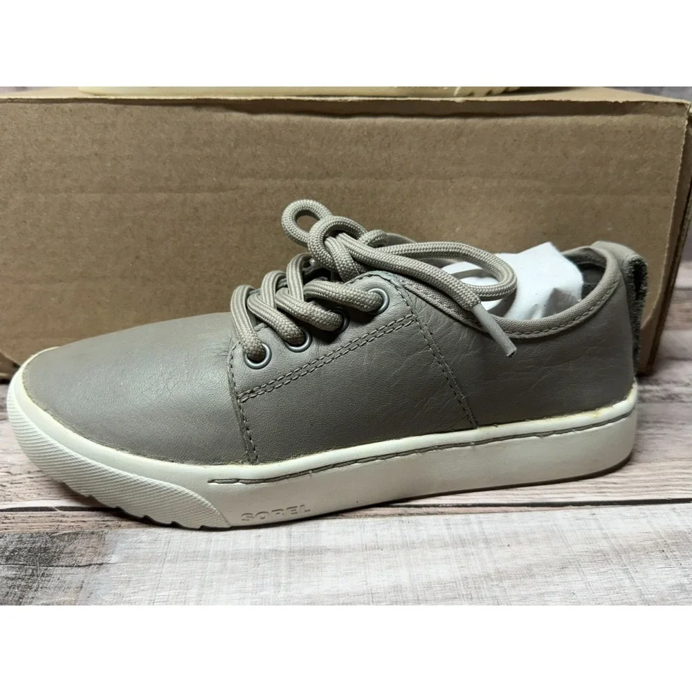 Sorel‎ Women Campsneak Leather Waterproof Shoes Gray 6.5